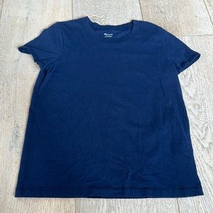 LIKE NEW EUC Madewell soft navy blue Baby T XS adult, fitted, No rips, stains